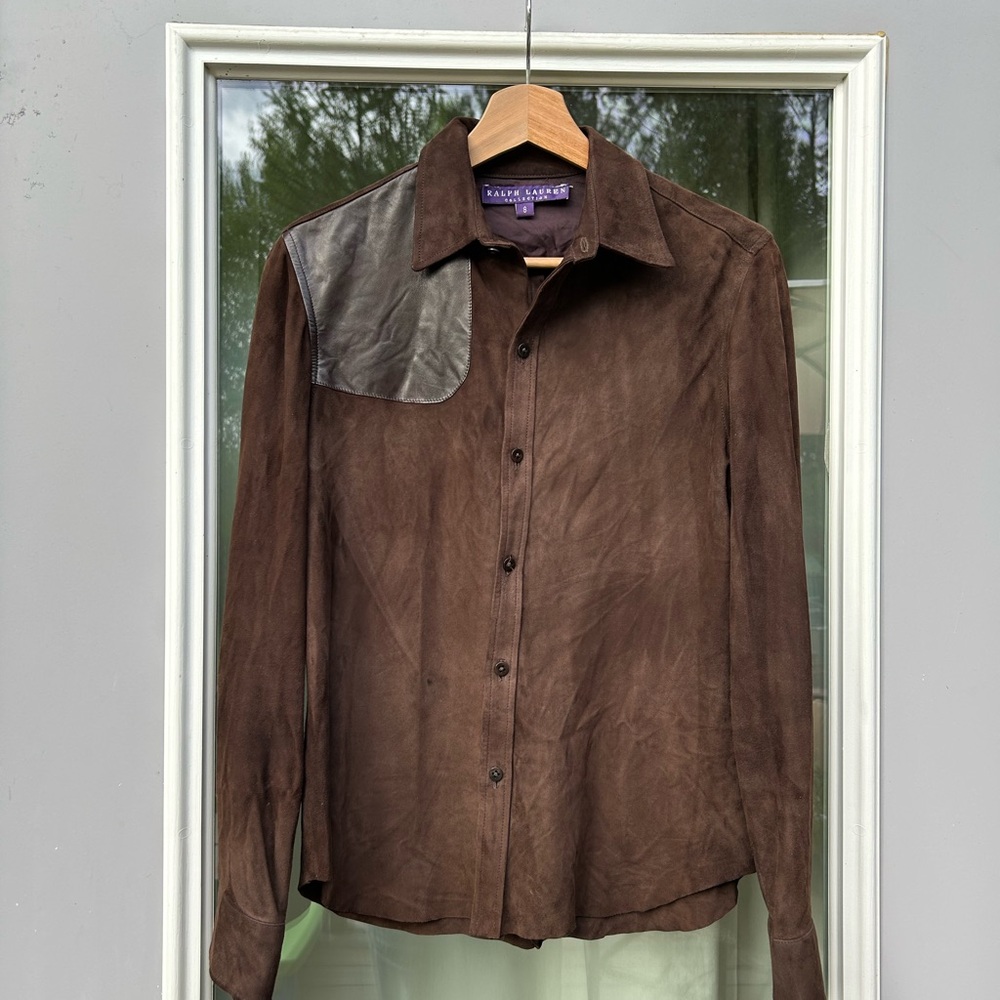 Ralph Lauren Brown Suede Shirt